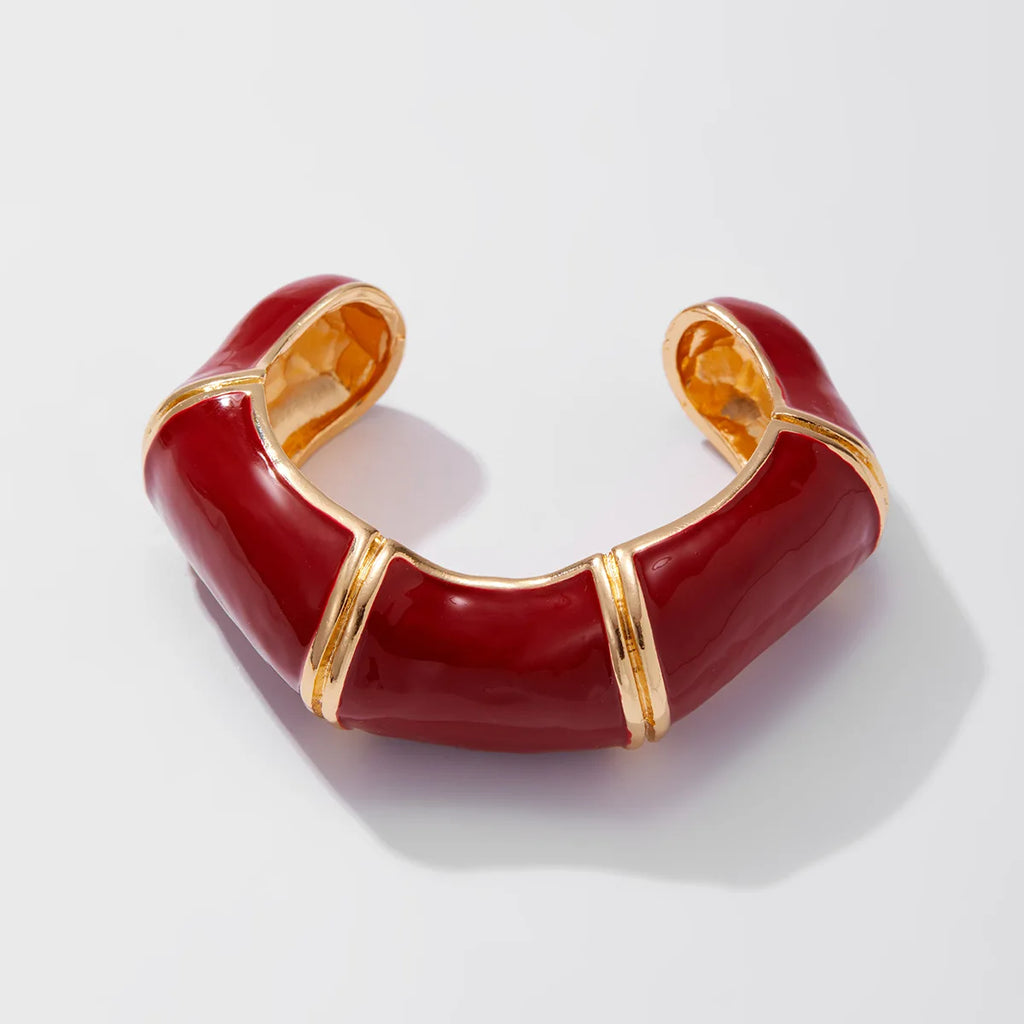 Bamboo Enamel Chunky Bracelet