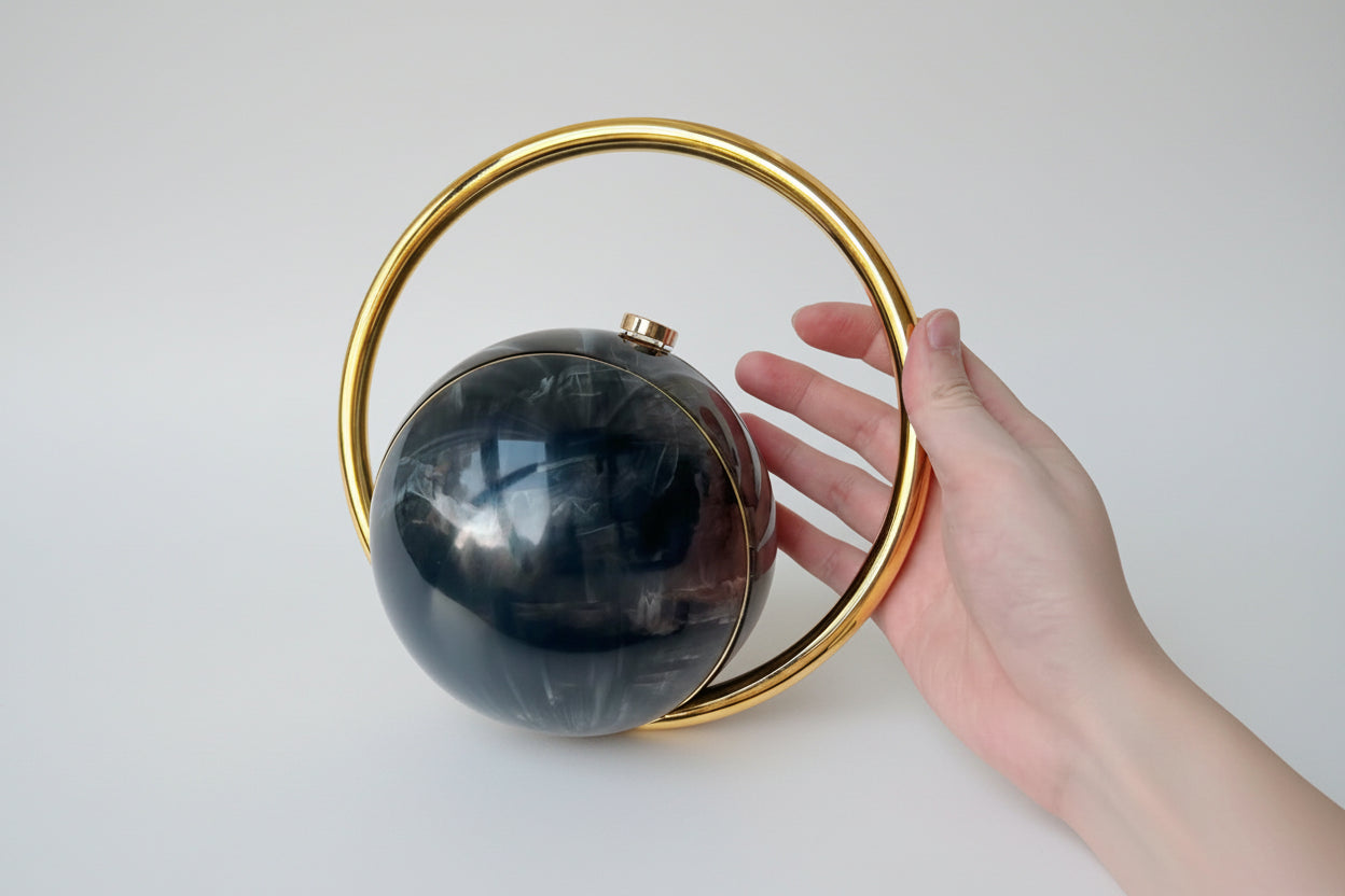 Marble Effect Spherical Hand Bag
