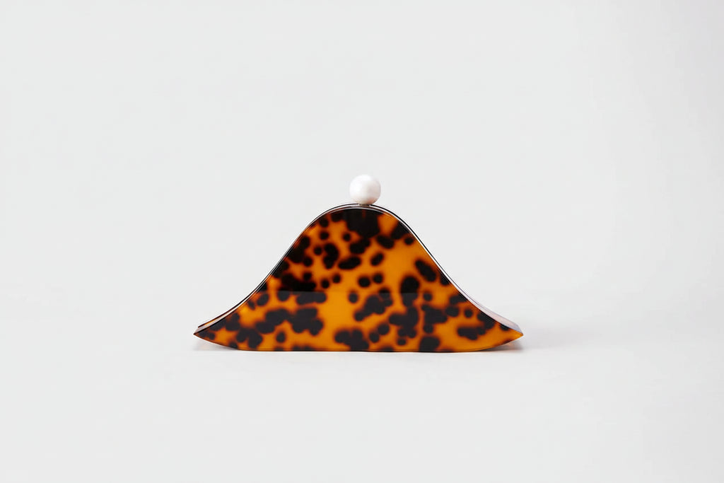 Triangle Amber Acrylic Clutch Bag