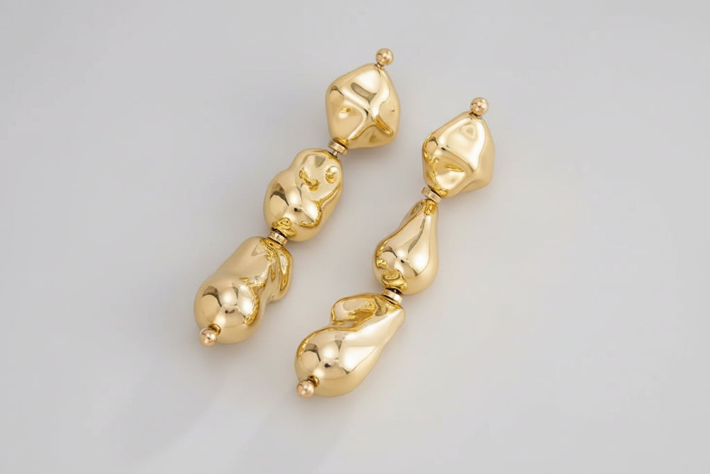 Organic Shaped Dangle Earrings