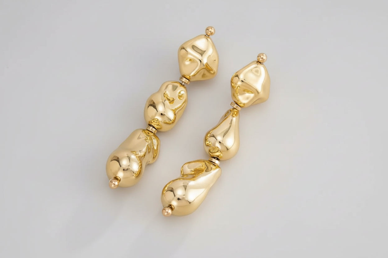 Organic Shaped Dangle Earrings