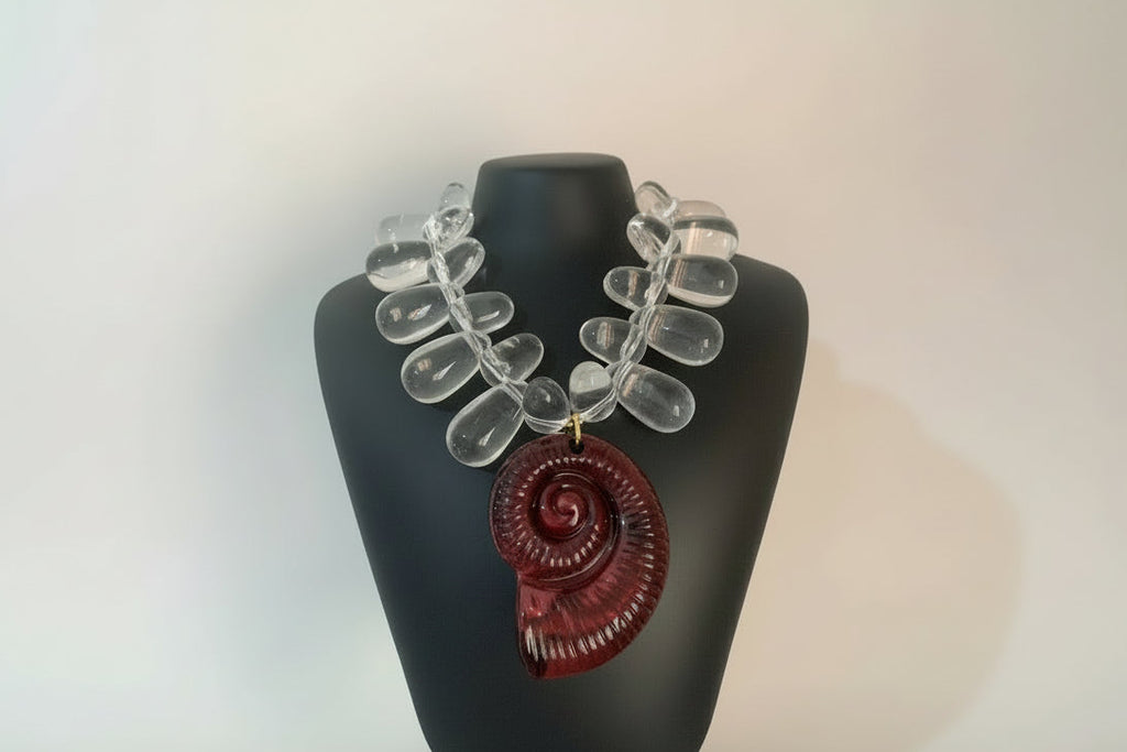 Shell Conch  Beaded Necklace