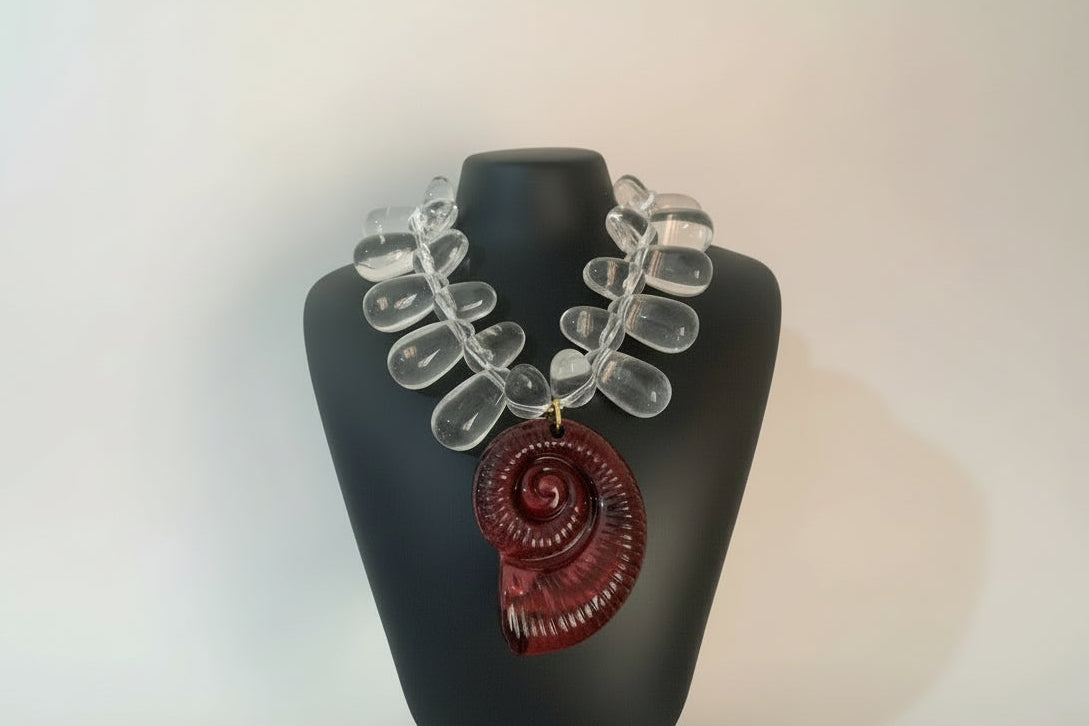 Shell Conch  Beaded Necklace
