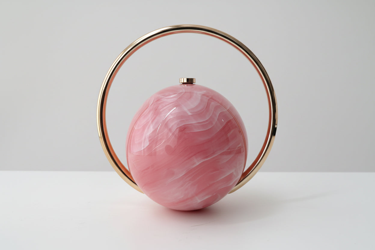 Marble Effect Spherical Hand Bag