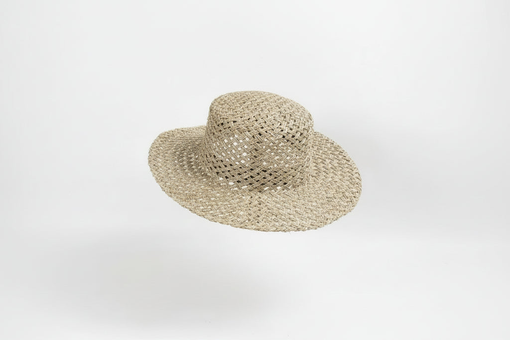 Natural Salted Grass Sun Hat
