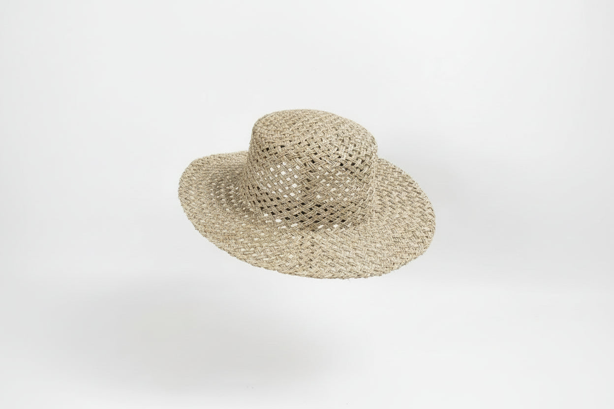 Natural Salted Grass Sun Hat