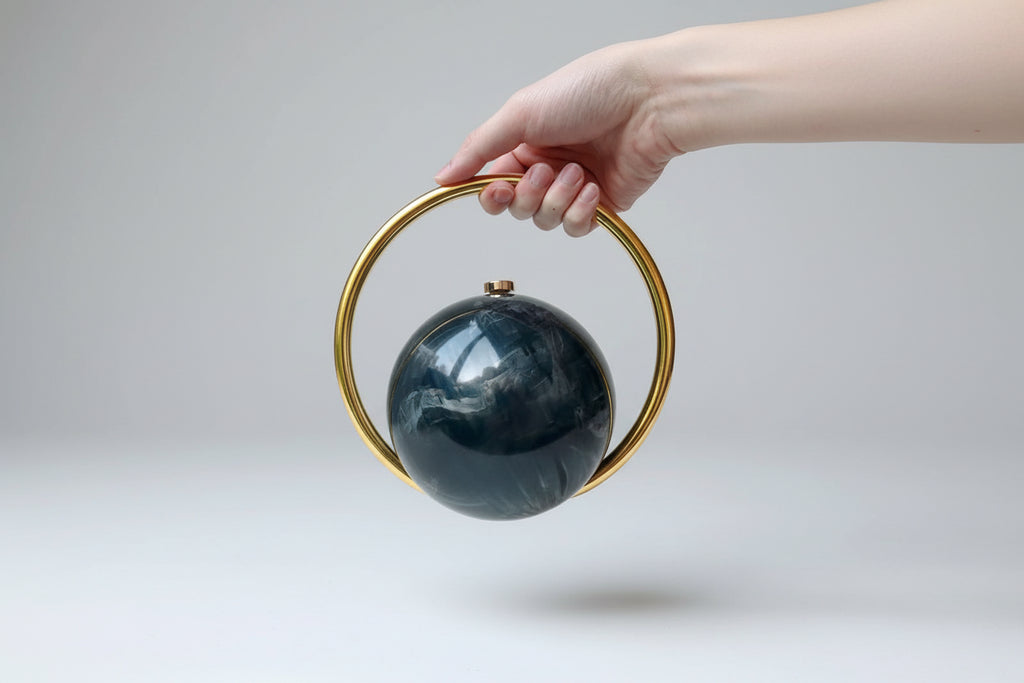 Marble Effect Spherical Hand Bag