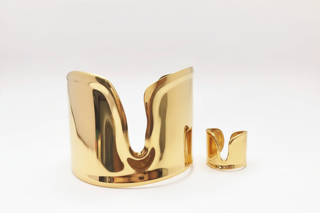 Open Cuff Bracelet and Ring