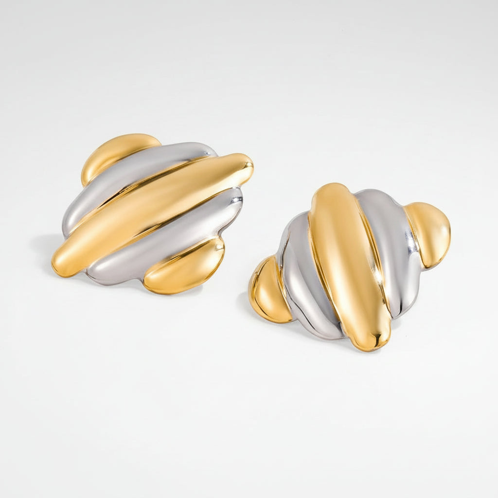 Geometric Striped Earrings