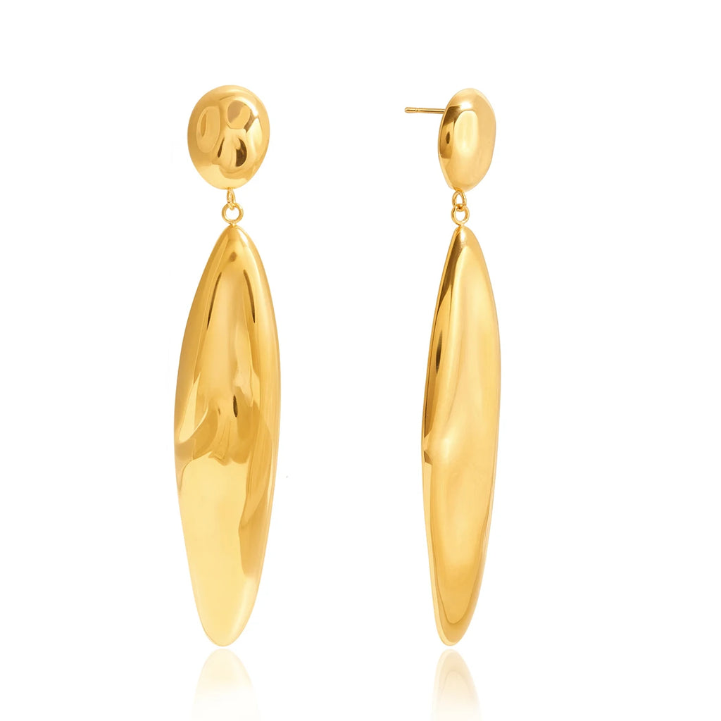 Long Water Drop Geometric Earrings