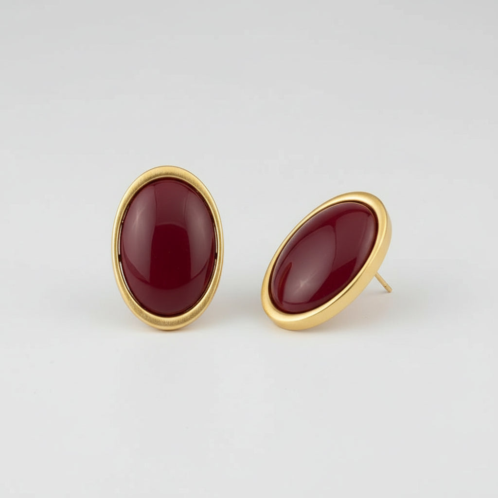 Oval Resin Earrings