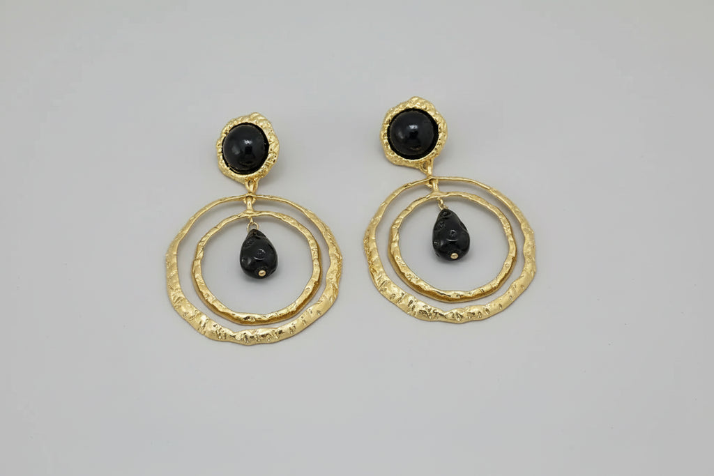 Dangle Drop Stone Earrings