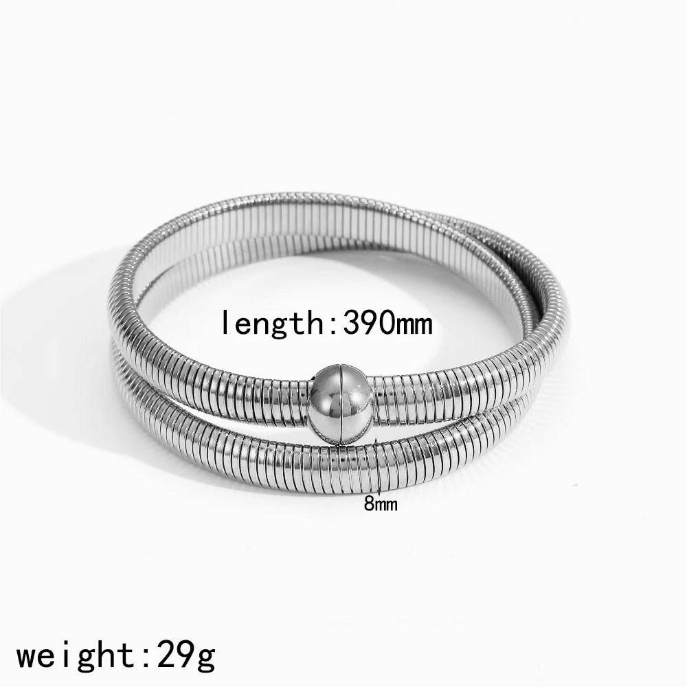 Elastic Metal Bangles