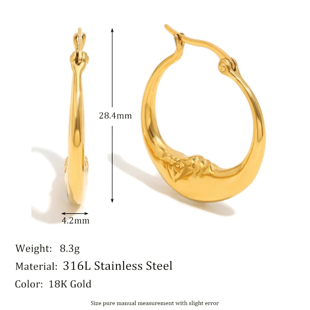 Moon Hoop Earrings