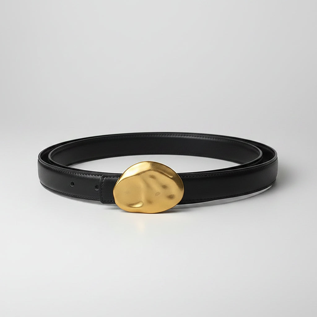 Organic Shape Cowboy Buckle Belt