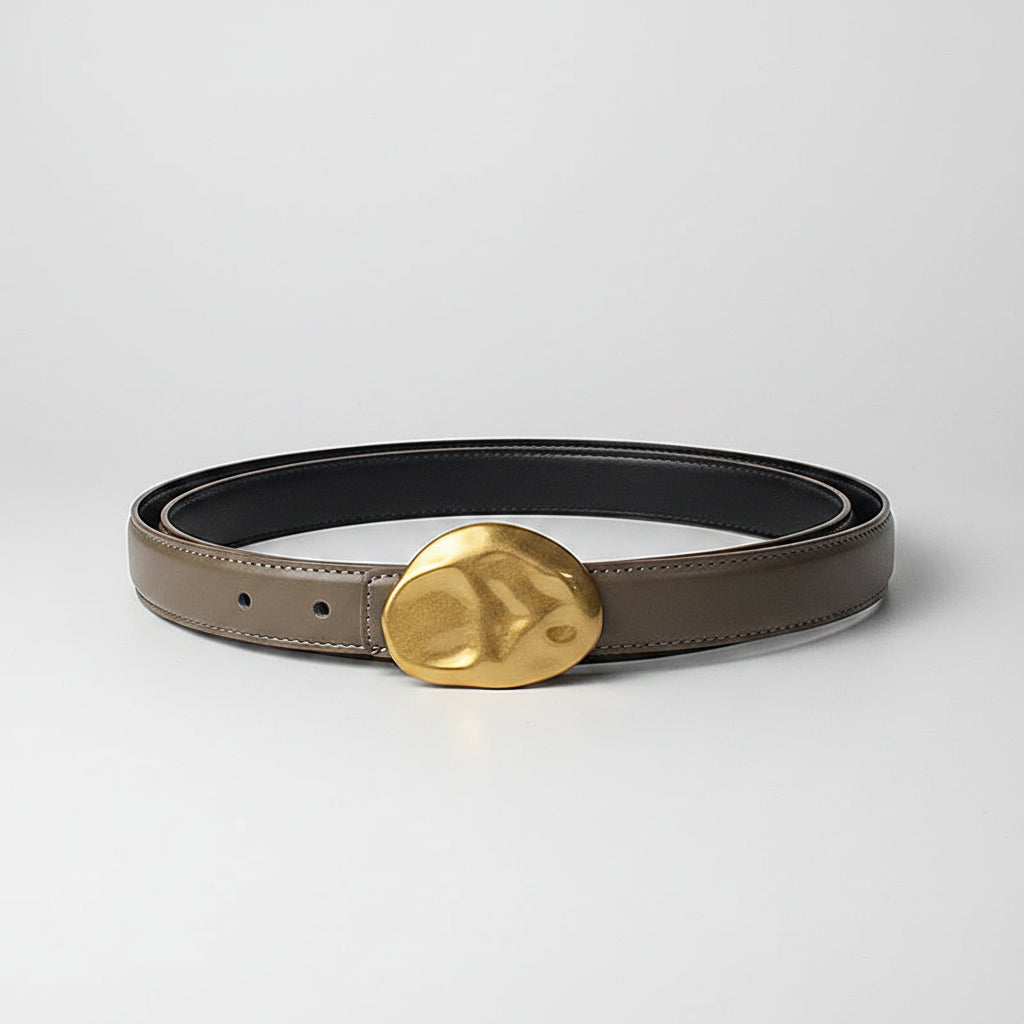 Organic Shape Cowboy Buckle Belt