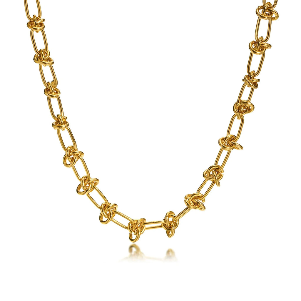 Paper Clip Knot Chain Necklace