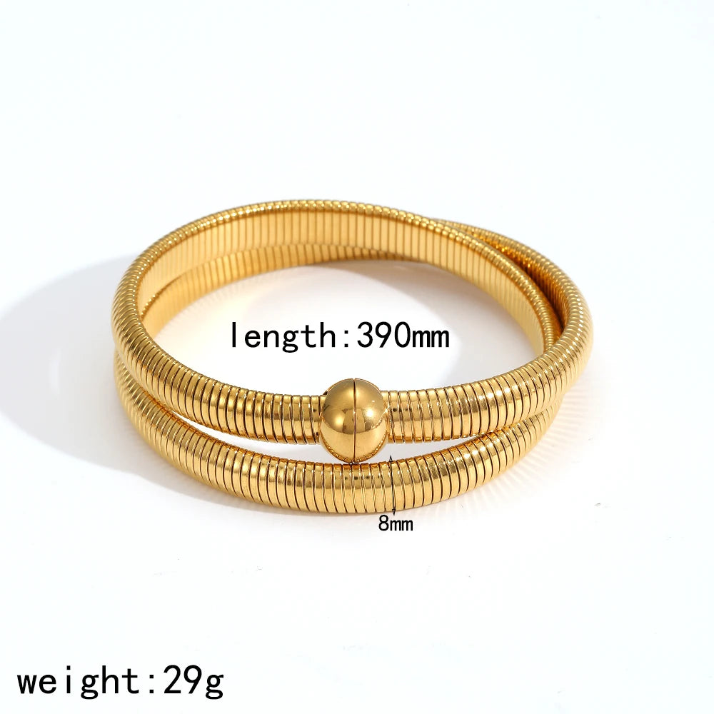 Elastic Metal Bangles