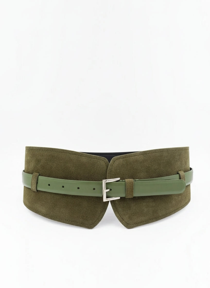 Dual Suede Wide Belt