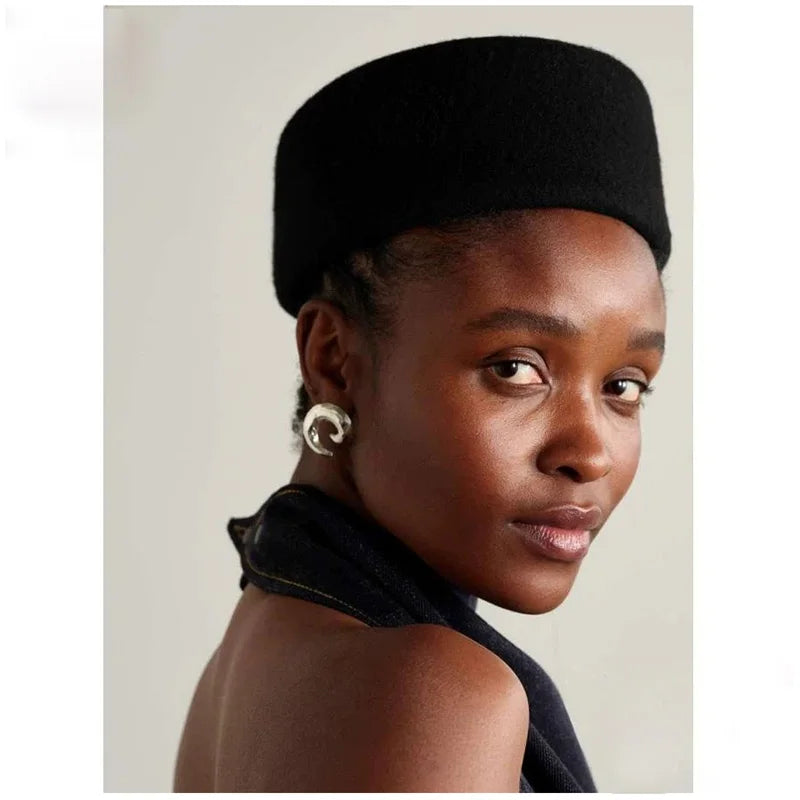 Pillbox Wool Hat