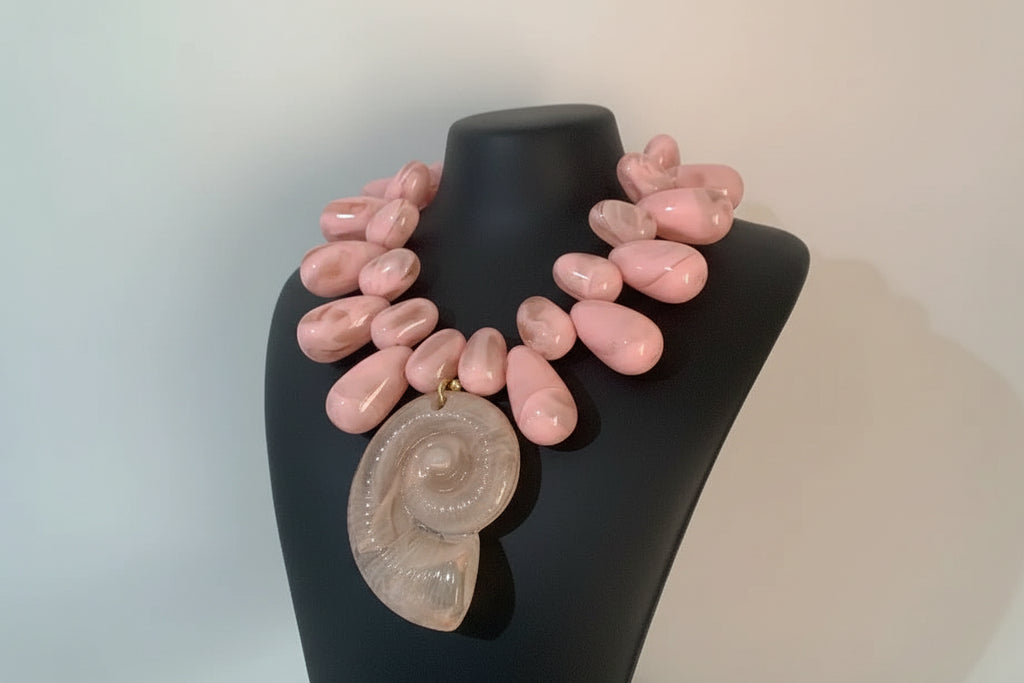 Shell Conch  Beaded Necklace