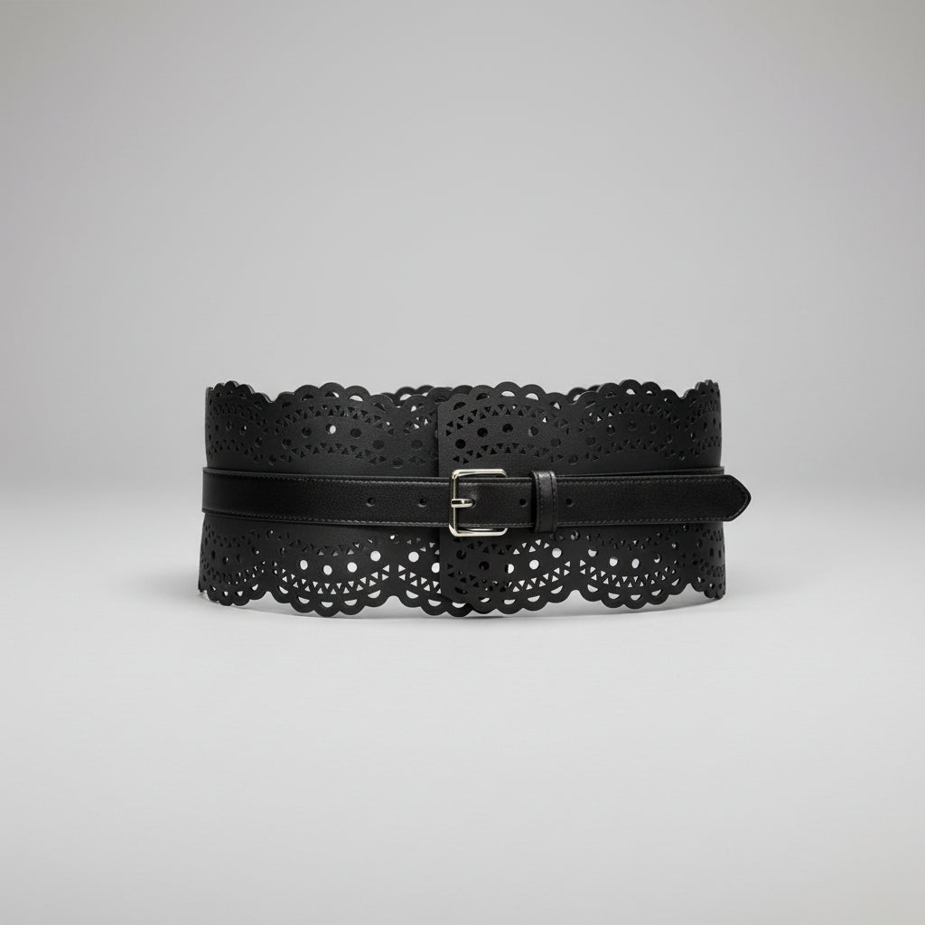 Cut Out Leather Belt