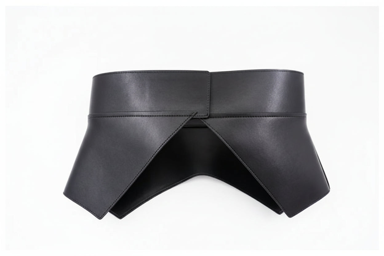 Geometric Cut Peplum Belt