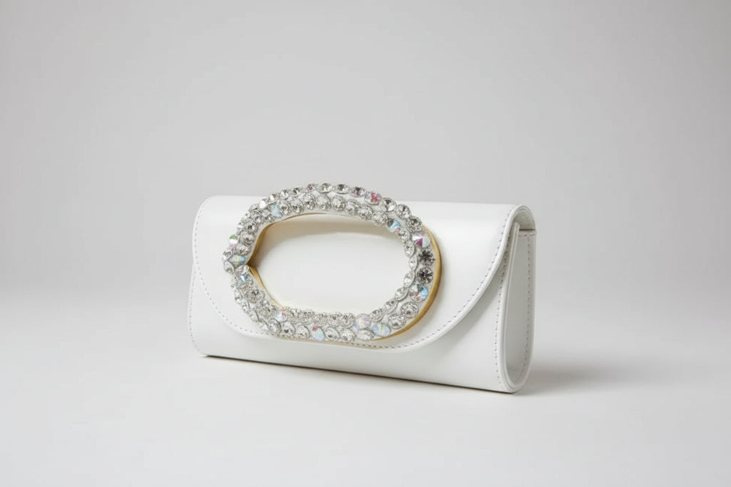 Crystal Studded Evening Clutch Bag