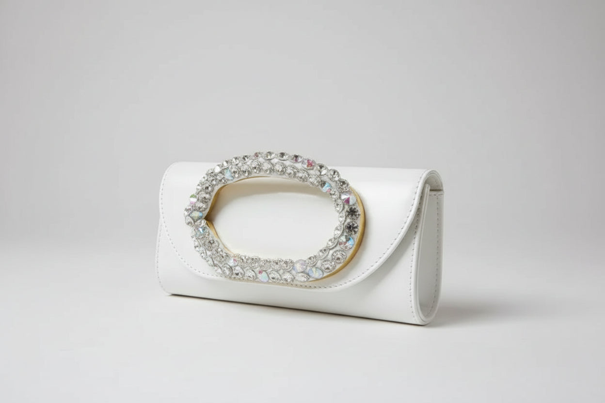 Crystal Studded Evening Clutch Bag
